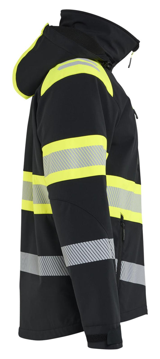 Blaklader High Vis Lichtgewicht softshell jack gevoerd high vis Jack 44892513 Lichtgewicht softshell gevoerd high vis zwart-fluo geel(9933)
