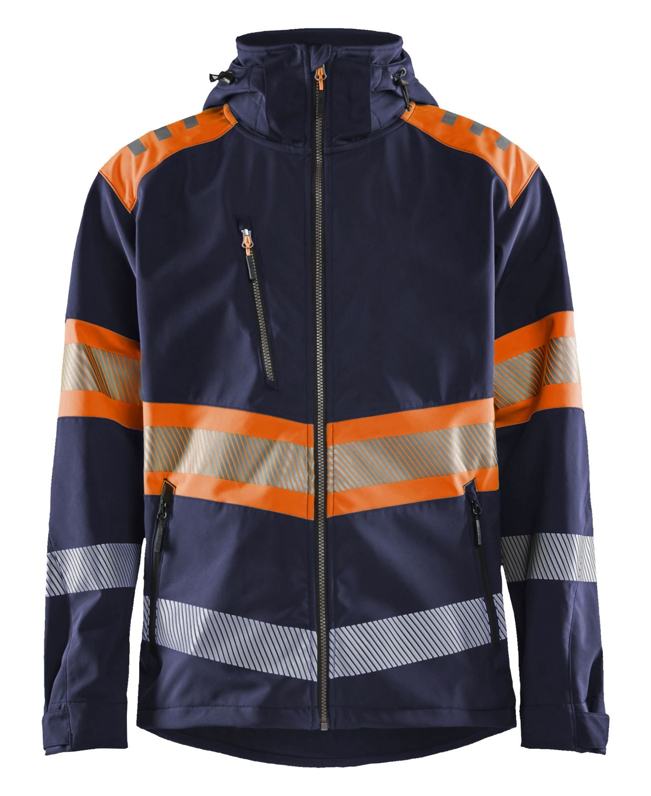 Blaklader High Vis Jack 44942513 softshell HiVis waterdicht winddicht ademend marineblauw-oranje(8953)