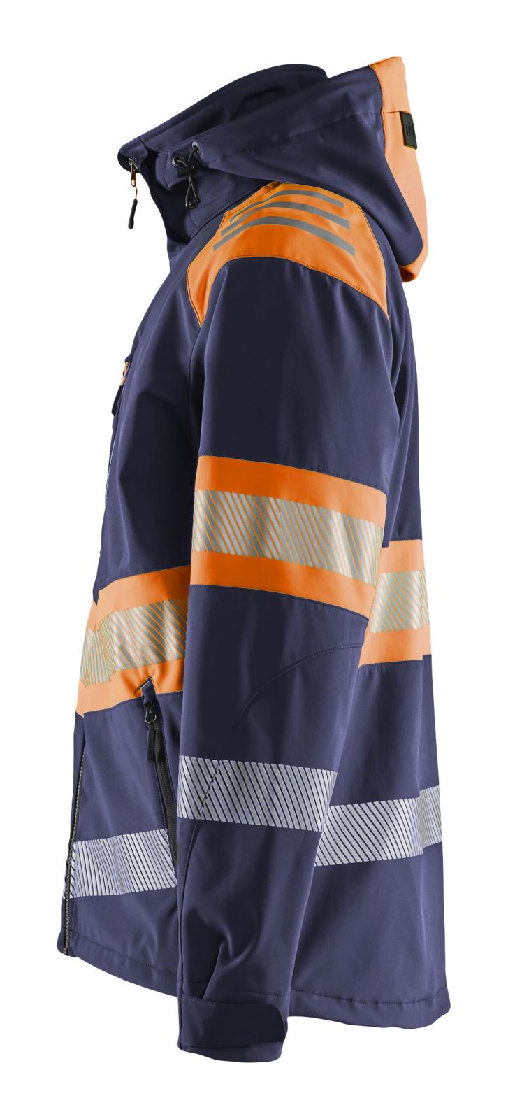 Blaklader High Vis Jack 44942513 softshell HiVis waterdicht winddicht ademend marineblauw-oranje(8953)