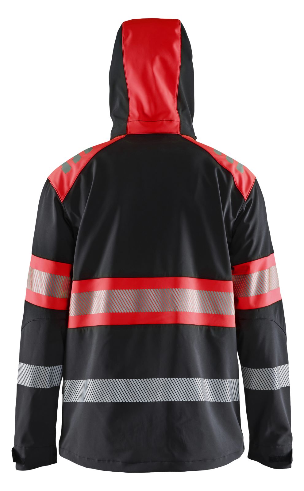 Blaklader High Vis Jack 44942513 softshell HiVis waterdicht winddicht ademend zwart-fluo rood(9955)
