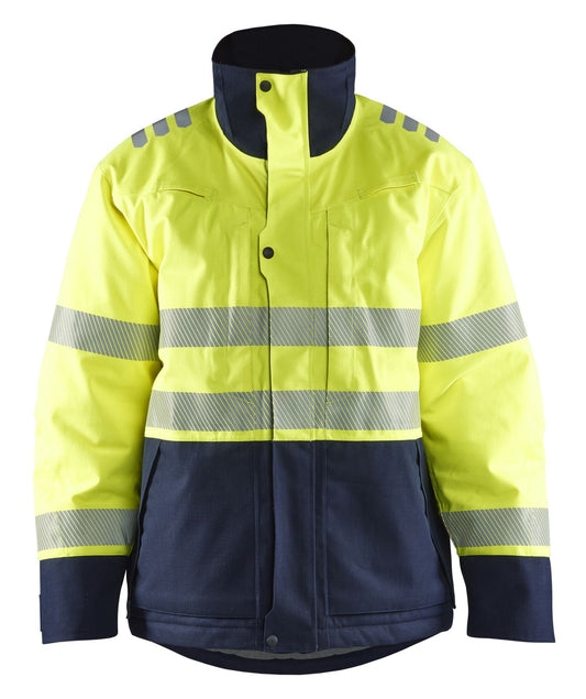 Blaklader Multinorm jassen 45171534 winter HiVis waterdicht fluo geel-marineblauw(3389)