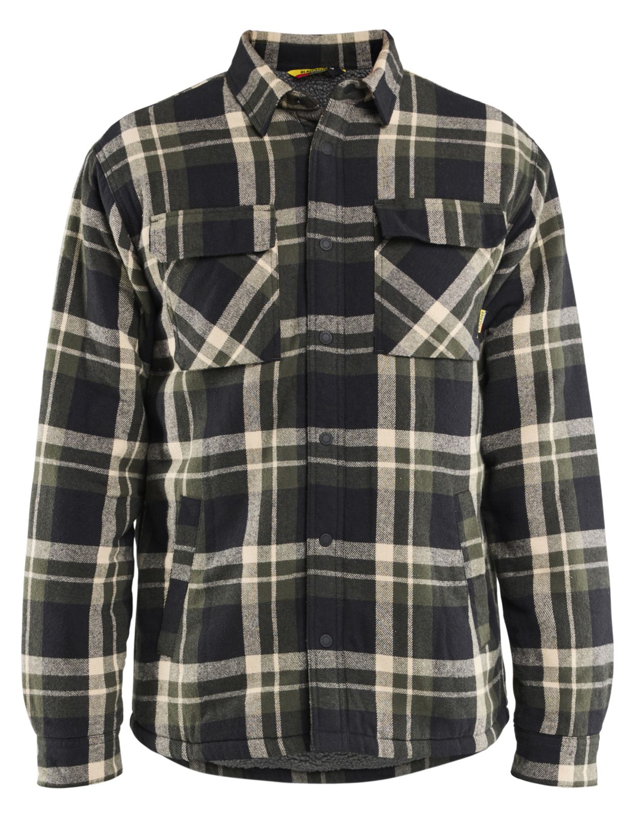 Blaklader Wind/regen/sneeuw Overhemd 47041168 flanel gevoerd donker herfstgroen-zwart(4298)