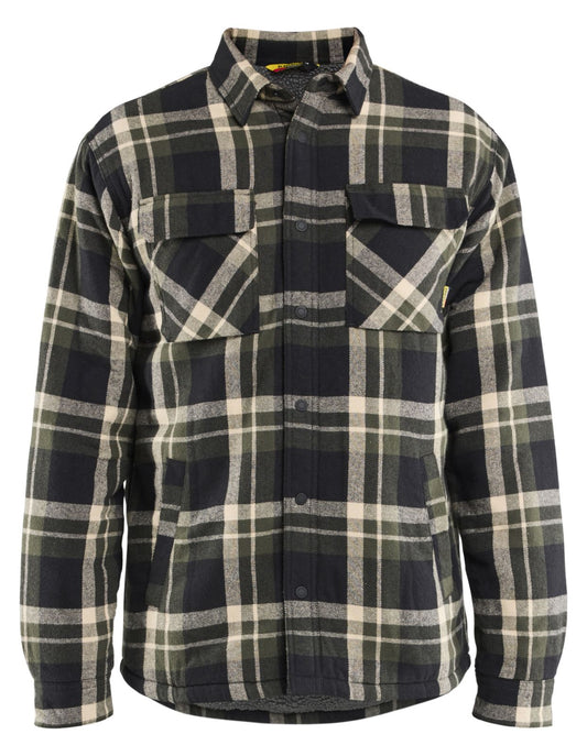 Blaklader Wind/regen/sneeuw Overhemd 47041168 flanel gevoerd donker herfstgroen-zwart(4298)