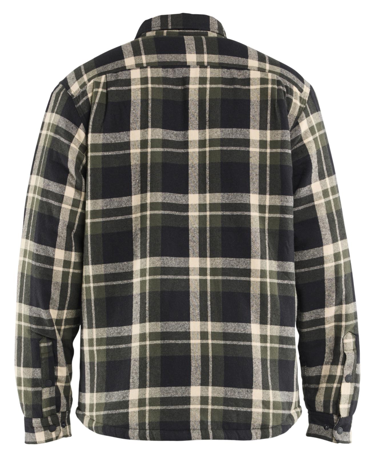 Blaklader Wind/regen/sneeuw Overhemd 47041168 flanel gevoerd donker herfstgroen-zwart(4298)