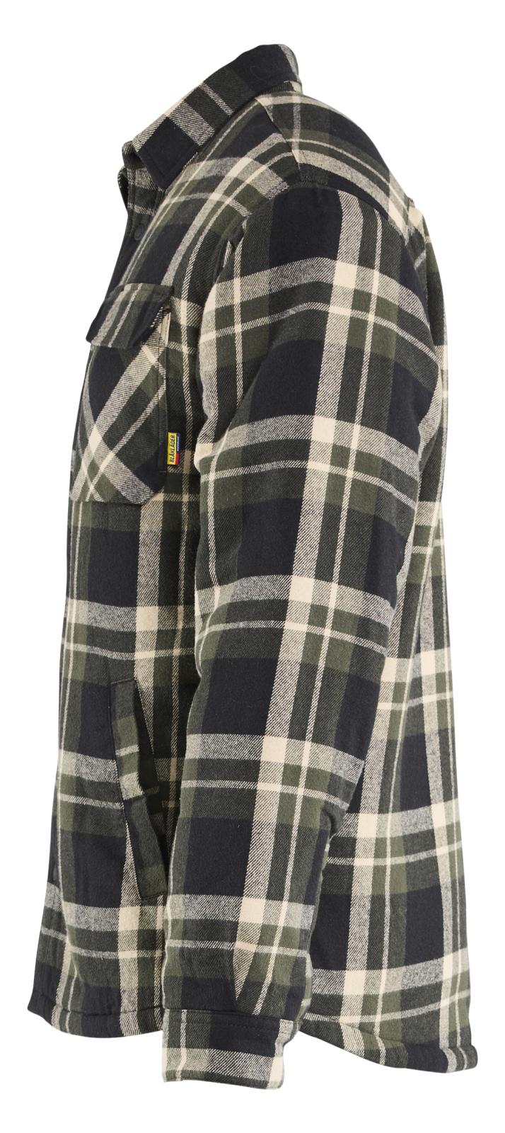 Blaklader Wind/regen/sneeuw Overhemd 47041168 flanel gevoerd donker herfstgroen-zwart(4298)