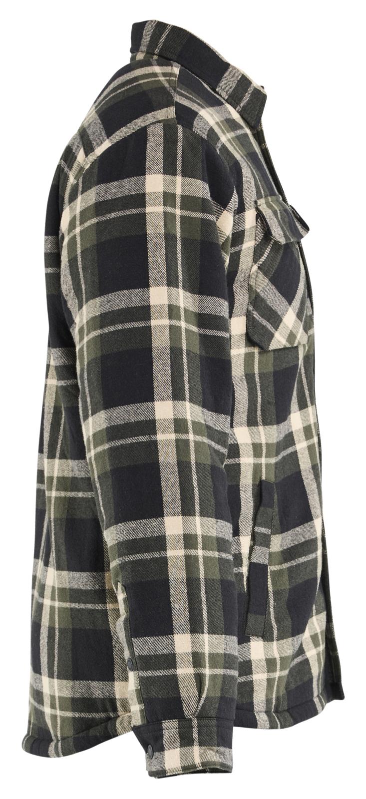 Blaklader Wind/regen/sneeuw Overhemd 47041168 flanel gevoerd donker herfstgroen-zwart(4298)