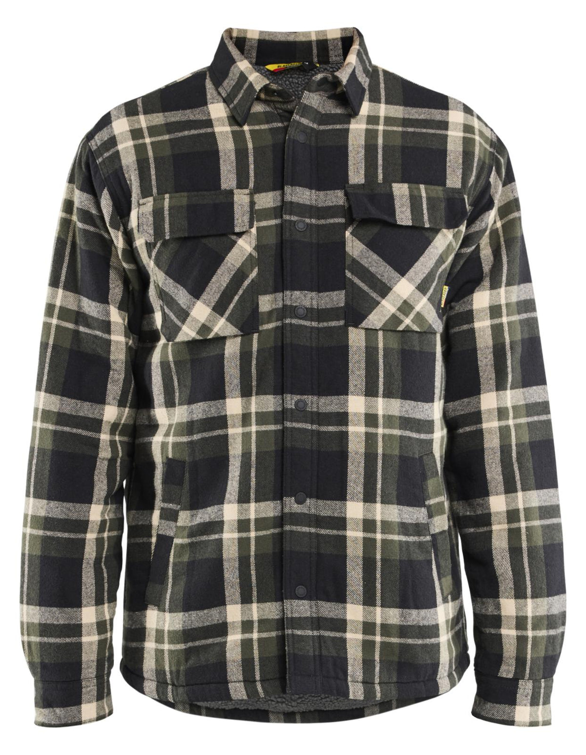 Blaklader Wind/regen/sneeuw Overhemd 47041168 flanel gevoerd donker herfstgroen-zwart(4298)