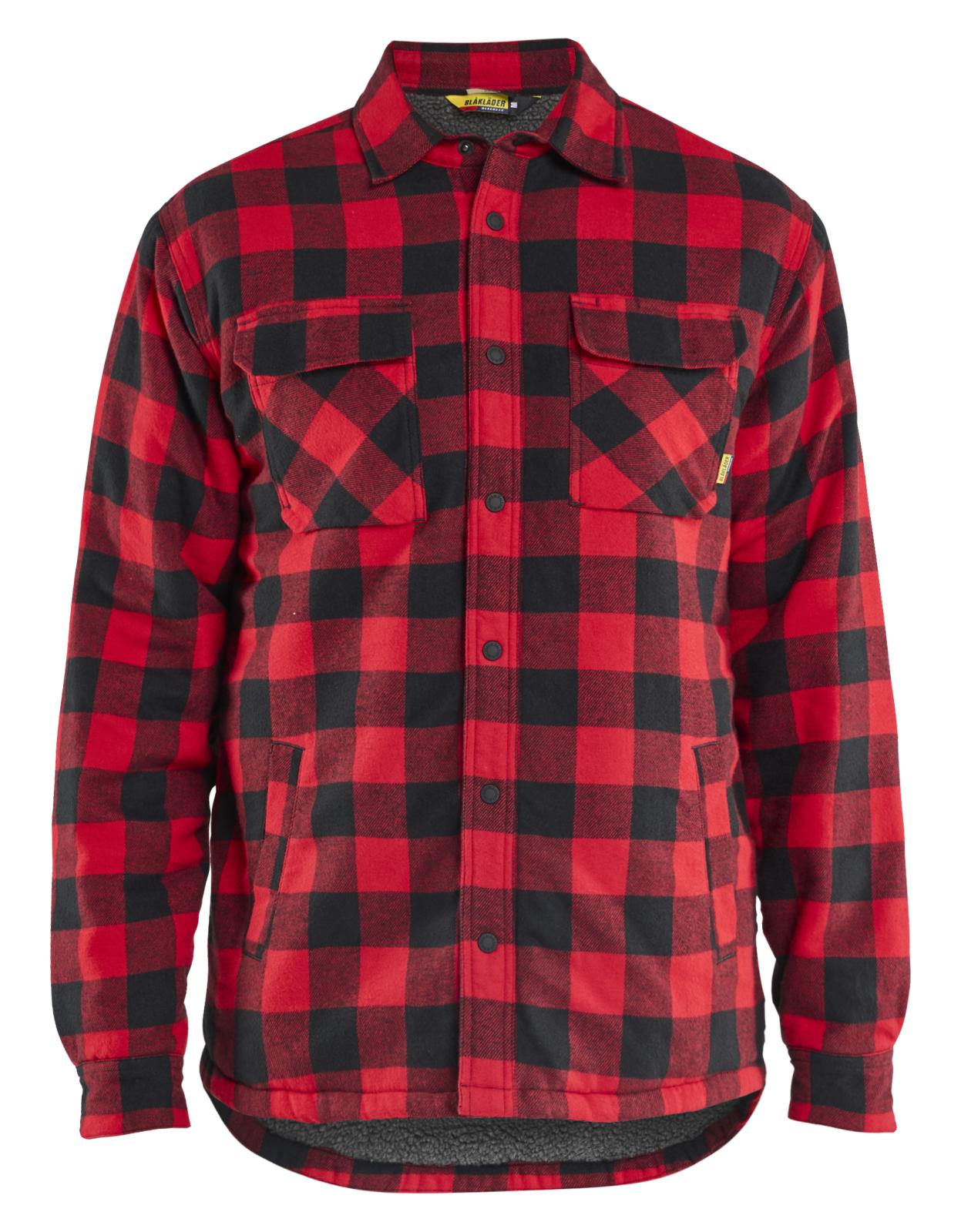 Blaklader Wind/regen/sneeuw Overhemd 47041168 flanel gevoerd rood-zwart(5699)