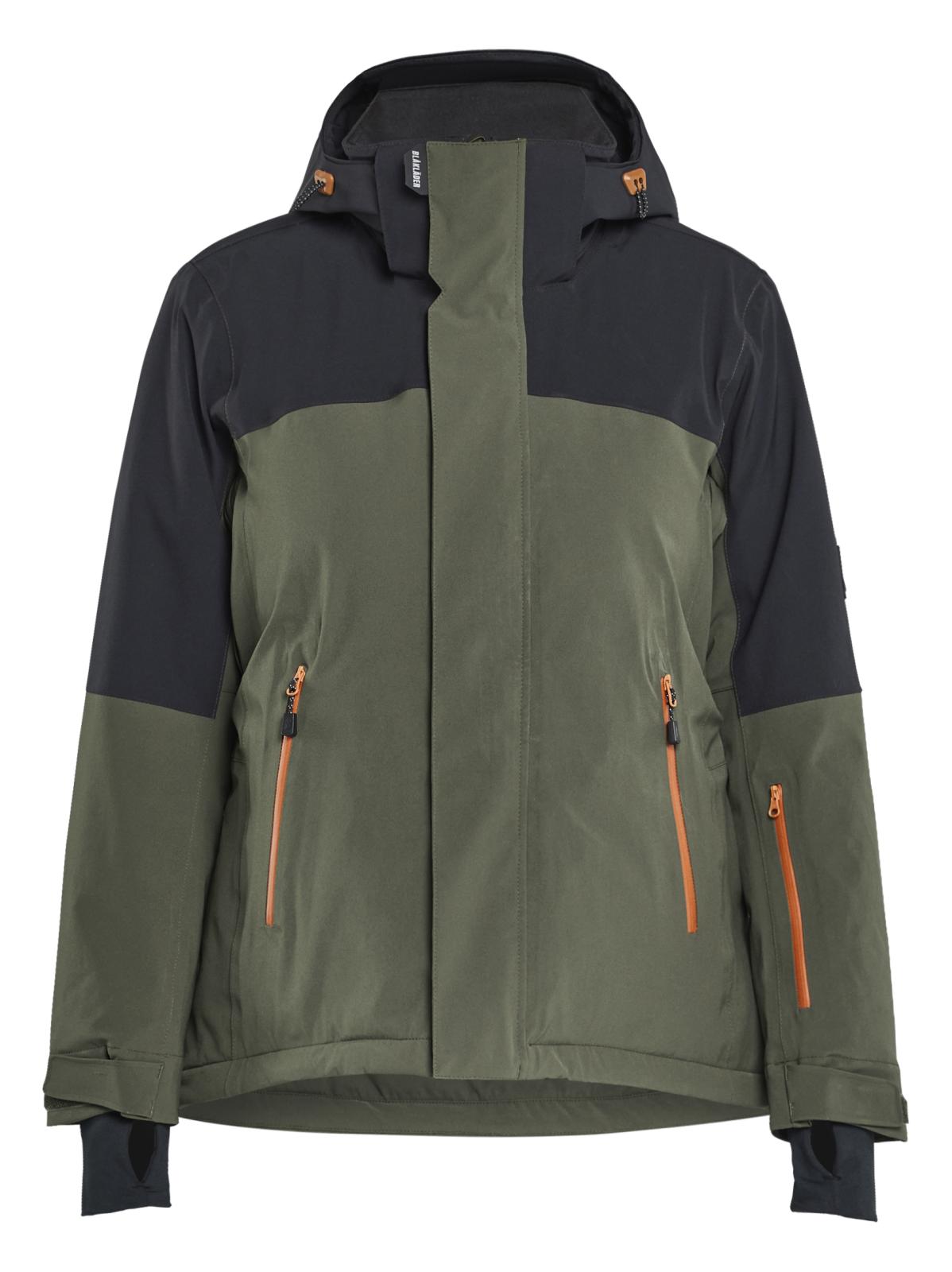Blaklader Dames Striker Winterjas 47071917 stretch waterdicht winddicht woudgroen-roestbruin(4240)