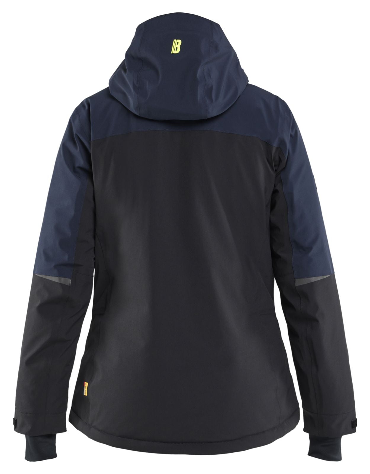 Blaklader Dames Striker Winterjas 47071917 Stretch donker marineblauw-fluo geel(8633)