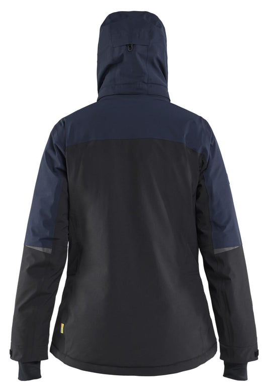 Blaklader Dames Striker Winterjas 47071917 Stretch donker marineblauw-fluo geel(8633)