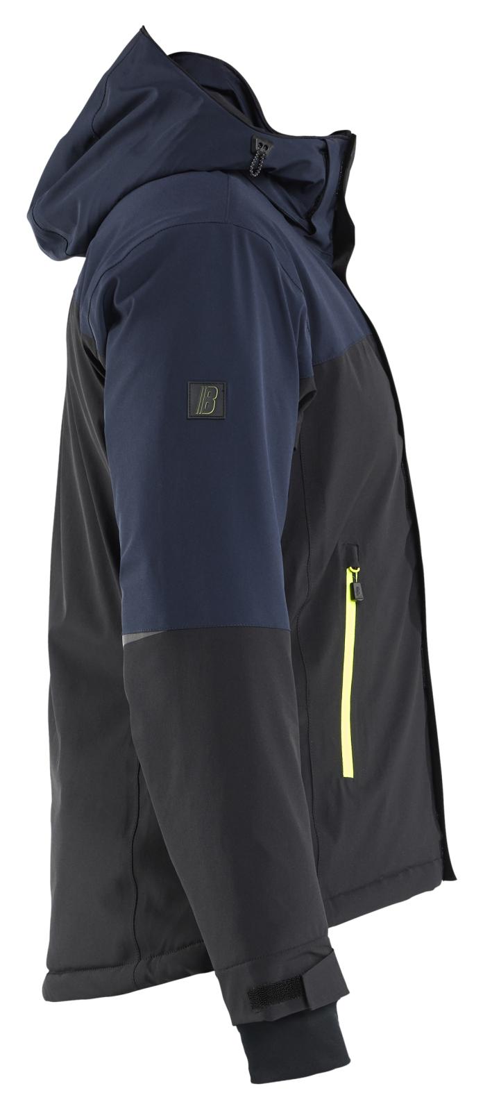 Blaklader Dames Striker Winterjas 47071917 Stretch donker marineblauw-fluo geel(8633)