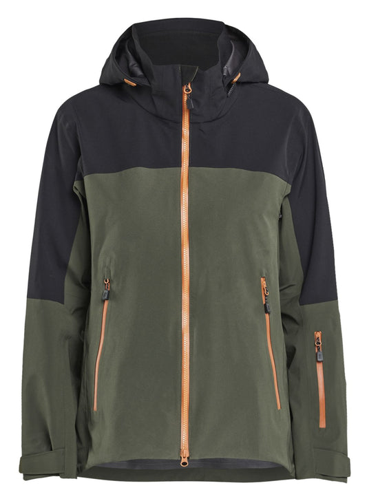 Blaklader Dames Striker Jack 47081916 shell stretch waterdicht winddicht woudgroen-roestbruin(4240)