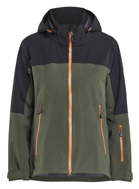 Blaklader Dames Striker Jack 47081916 shell stretch waterdicht winddicht woudgroen-roestbruin(4240)