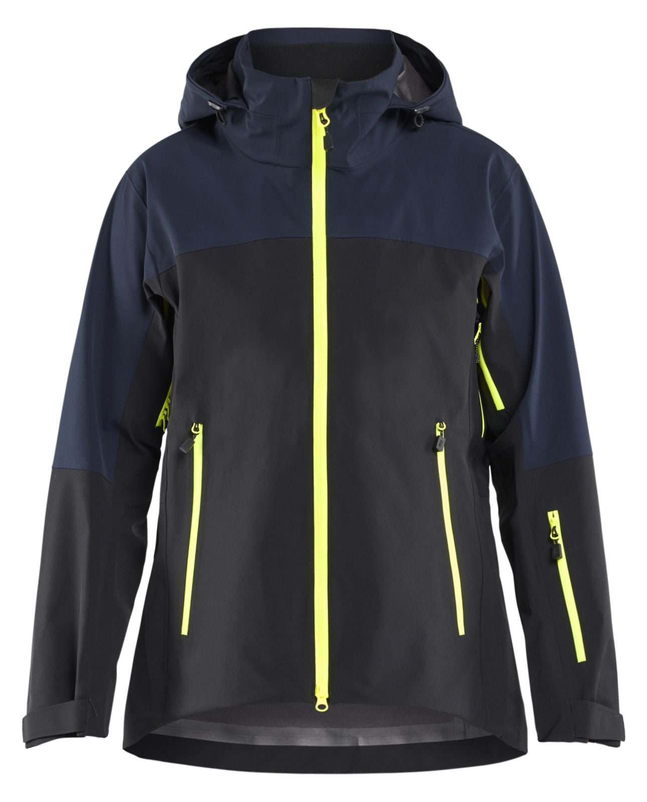 Blaklader Dames Striker Dames Jack 47081916 Shell stretch donker marineblauw-fluo geel(8633)