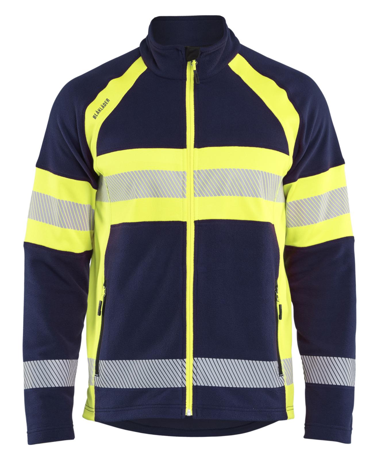 Blaklader High Vis Vest 47131010 Microfleece HiVis marineblauw-fluo geel(8933)