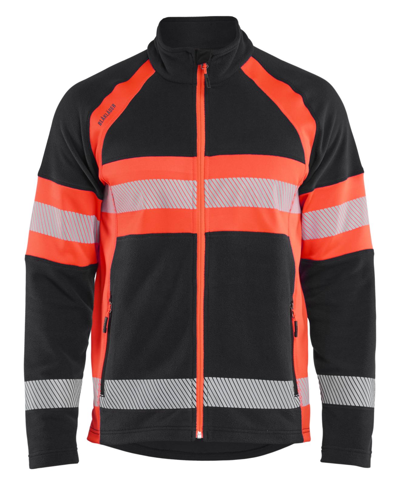Blaklader High Vis Vest 47131010 Microfleece HiVis zwart-fluo rood(9955)