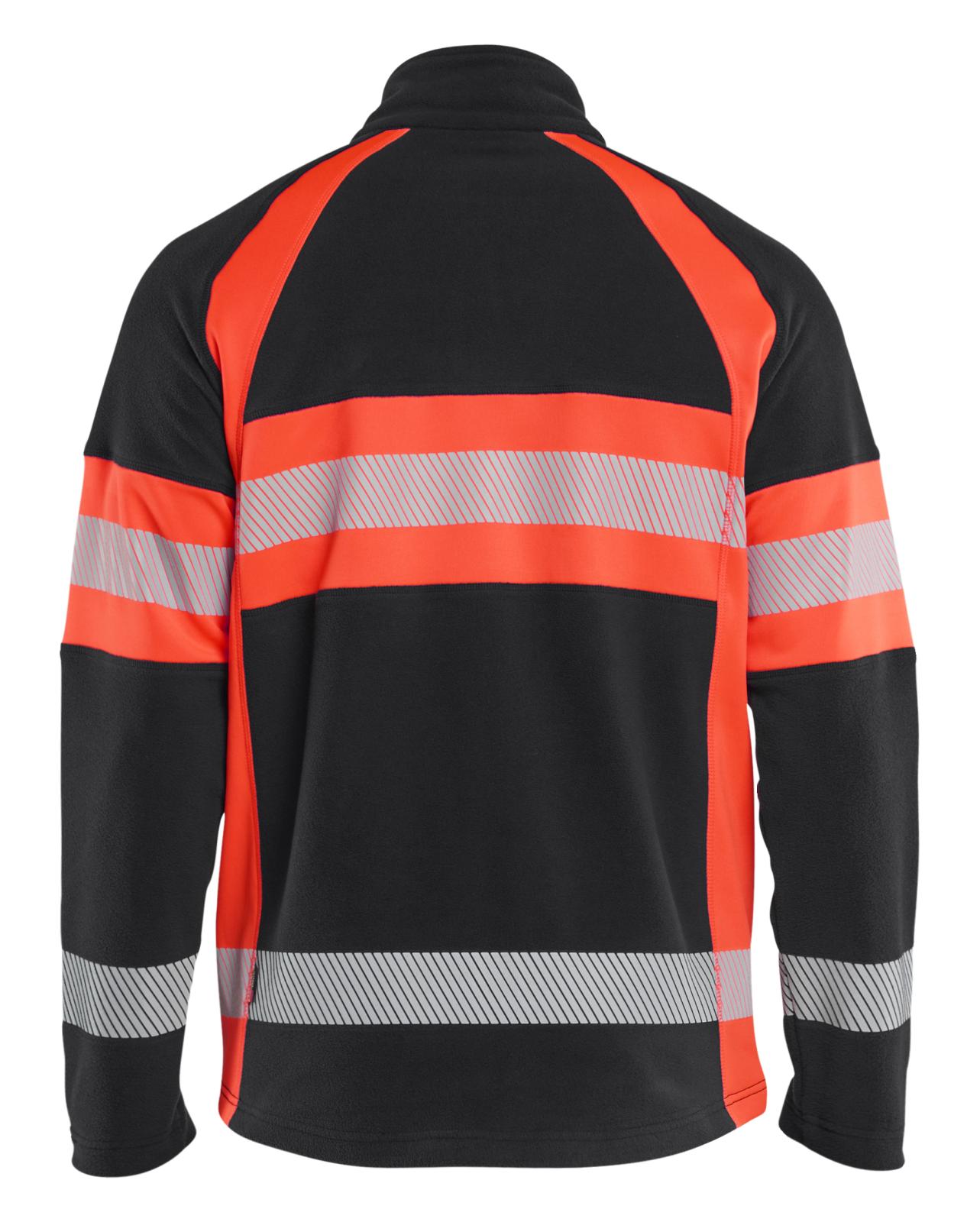Blaklader High Vis Vest 47131010 Microfleece HiVis zwart-fluo rood(9955)