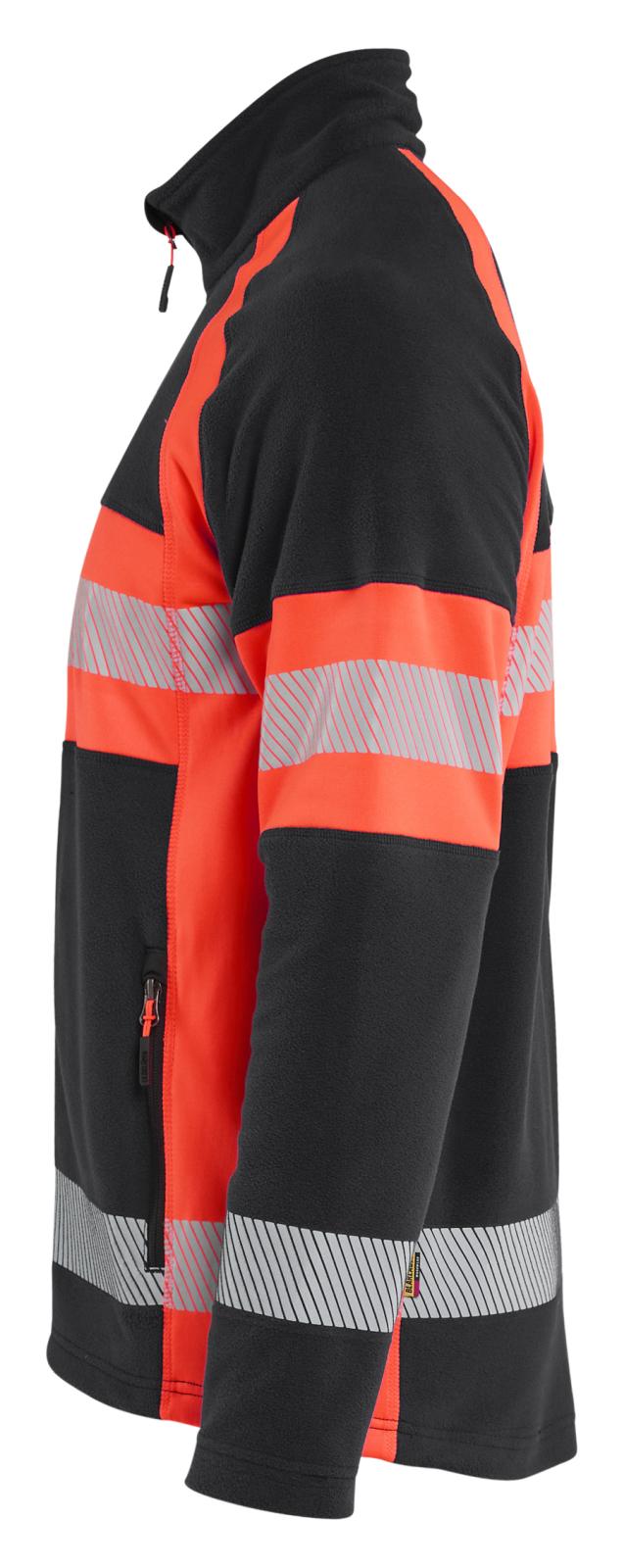 Blaklader High Vis Vest 47131010 Microfleece HiVis zwart-fluo rood(9955)