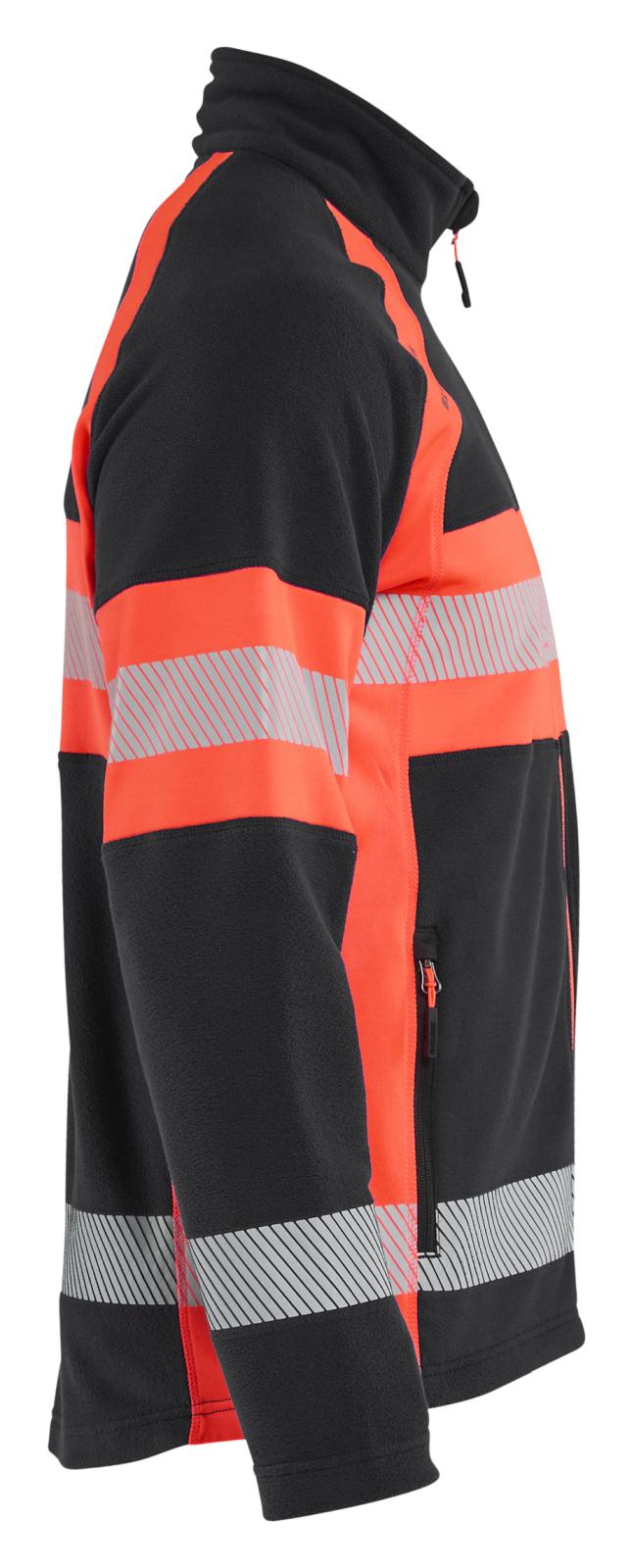 Blaklader High Vis Vest 47131010 Microfleece HiVis zwart-fluo rood(9955)