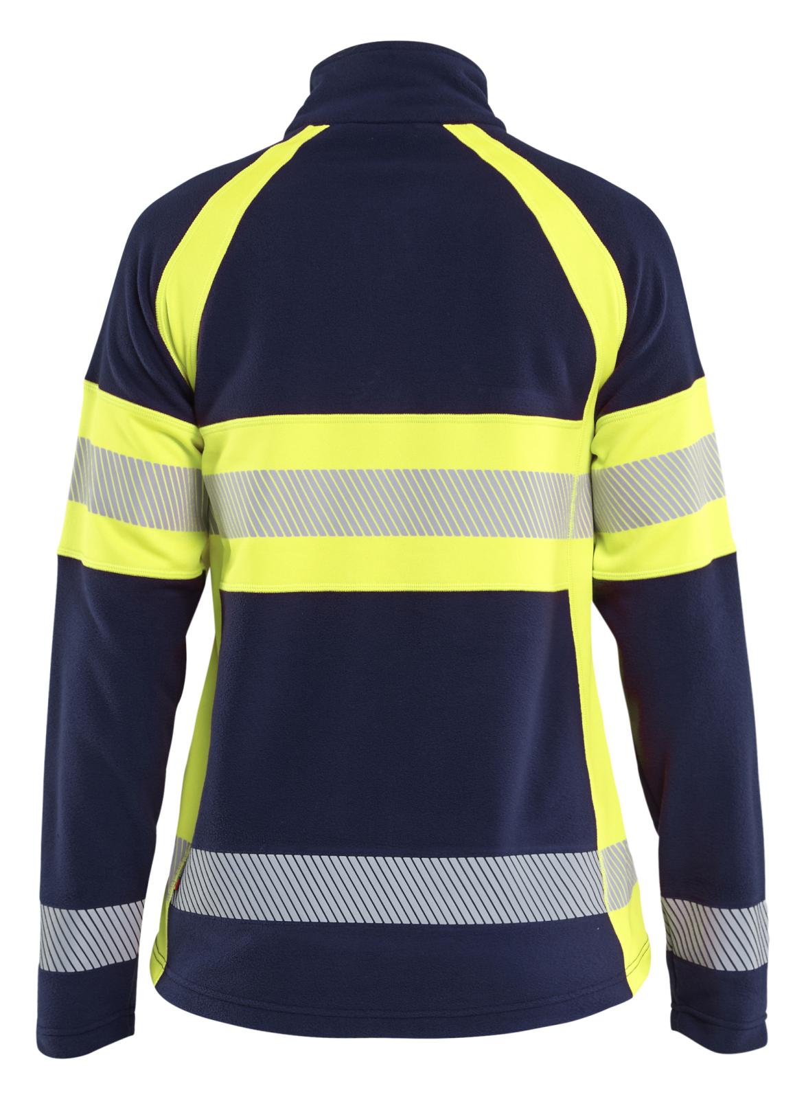 Blaklader Dames High Vis Vest 47181010 Microfleece HiVis marineblauw-fluo geel(8933)