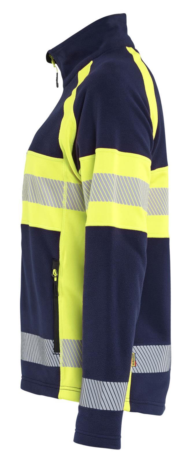 Blaklader Dames High Vis Vest 47181010 Microfleece HiVis marineblauw-fluo geel(8933)