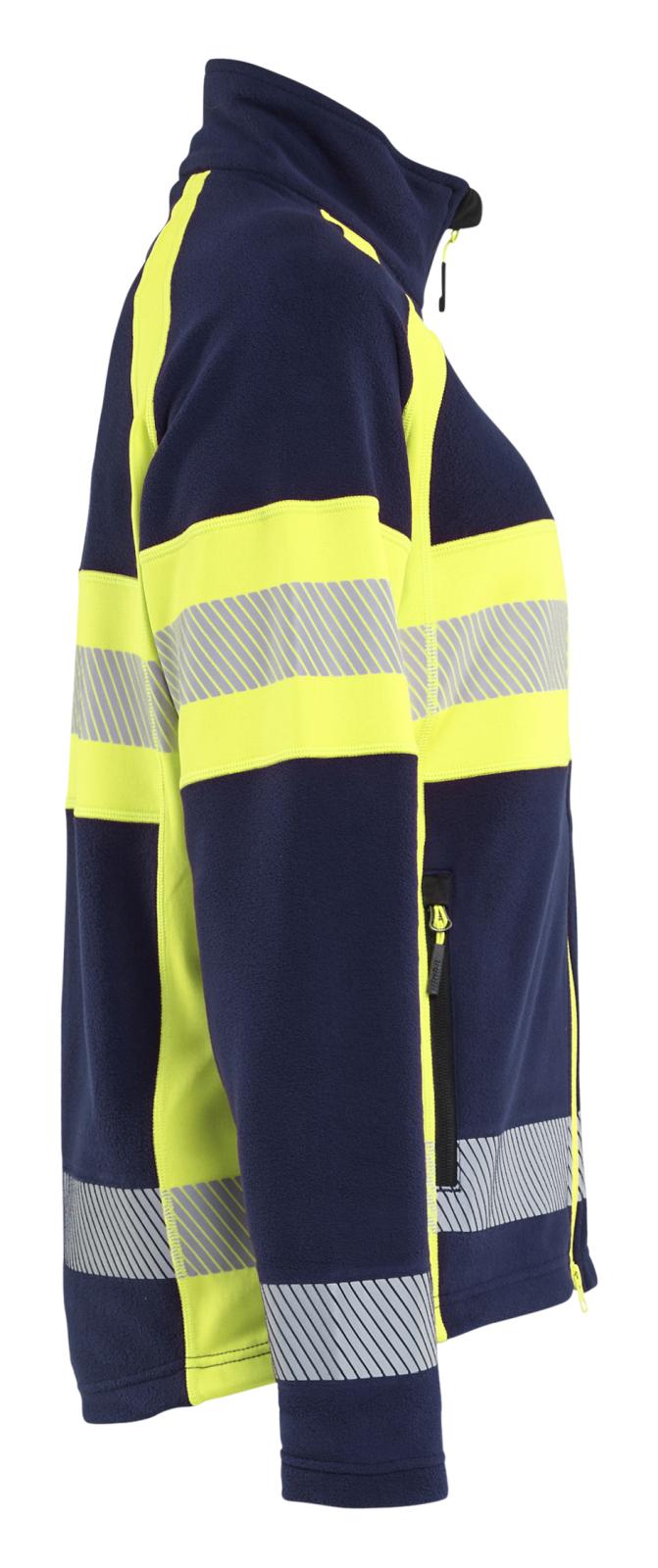 Blaklader Dames High Vis Vest 47181010 Microfleece HiVis marineblauw-fluo geel(8933)
