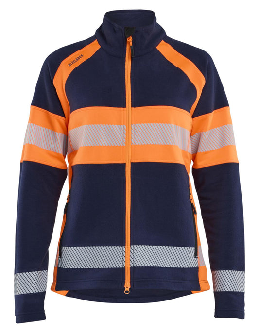 Blaklader Dames High Vis Vest 47181010 Microfleece HiVis marineblauw-oranje(8953)
