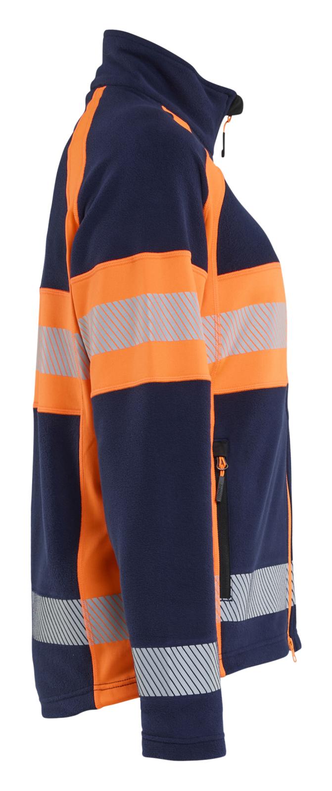 Blaklader Dames High Vis Vest 47181010 Microfleece HiVis marineblauw-oranje(8953)