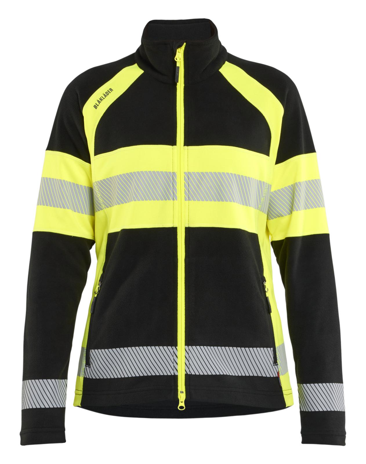 Blaklader Dames High Vis Vest 47181010 Microfleece HiVis zwart-fluo geel(9933)