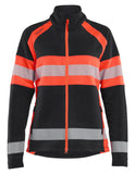 Blaklader Dames High Vis Vest 47181010 Microfleece HiVis zwart-fluo rood(9955)
