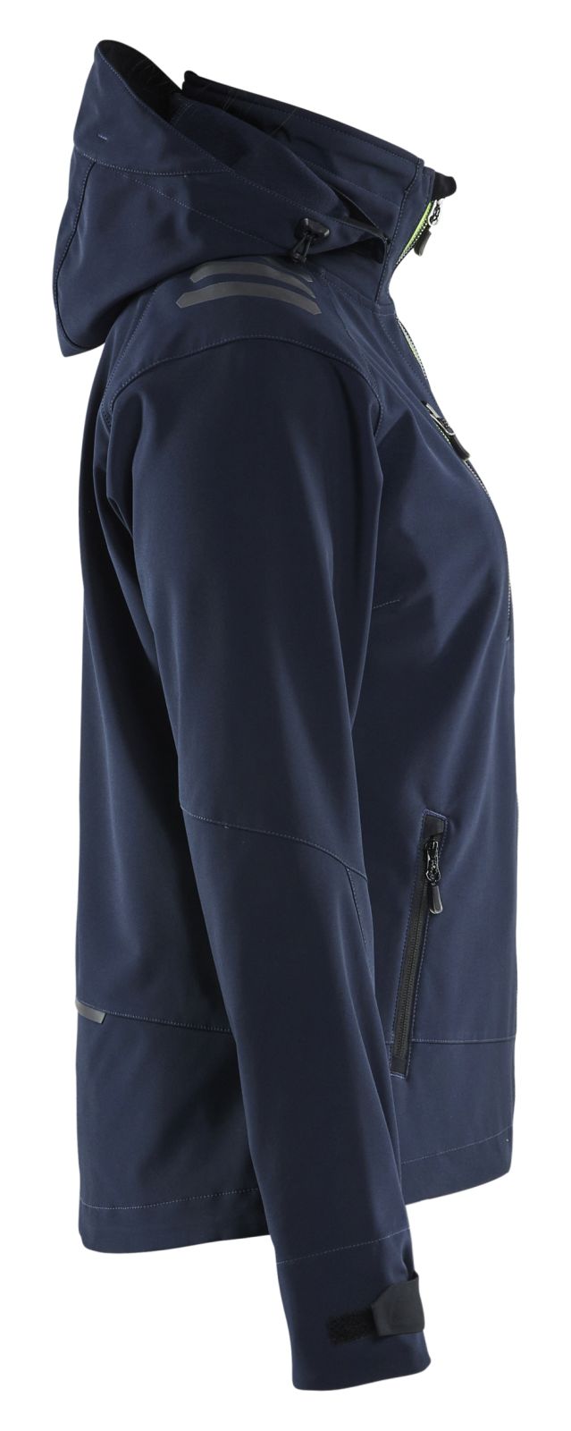 Blaklader Wind regen sneeuw Dames Jack 47192513 softshell waterdicht winddicht ademend donker marineblauw-fluo geel(8633)
