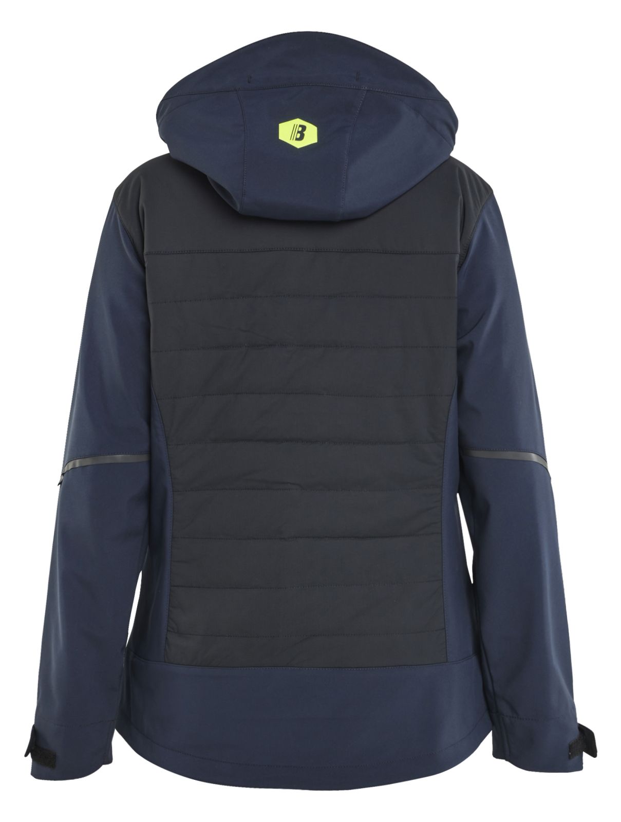 Blaklader Dames Jack 47332513 hybride waterdicht winddicht donker marineblauw-fluo geel(8633)