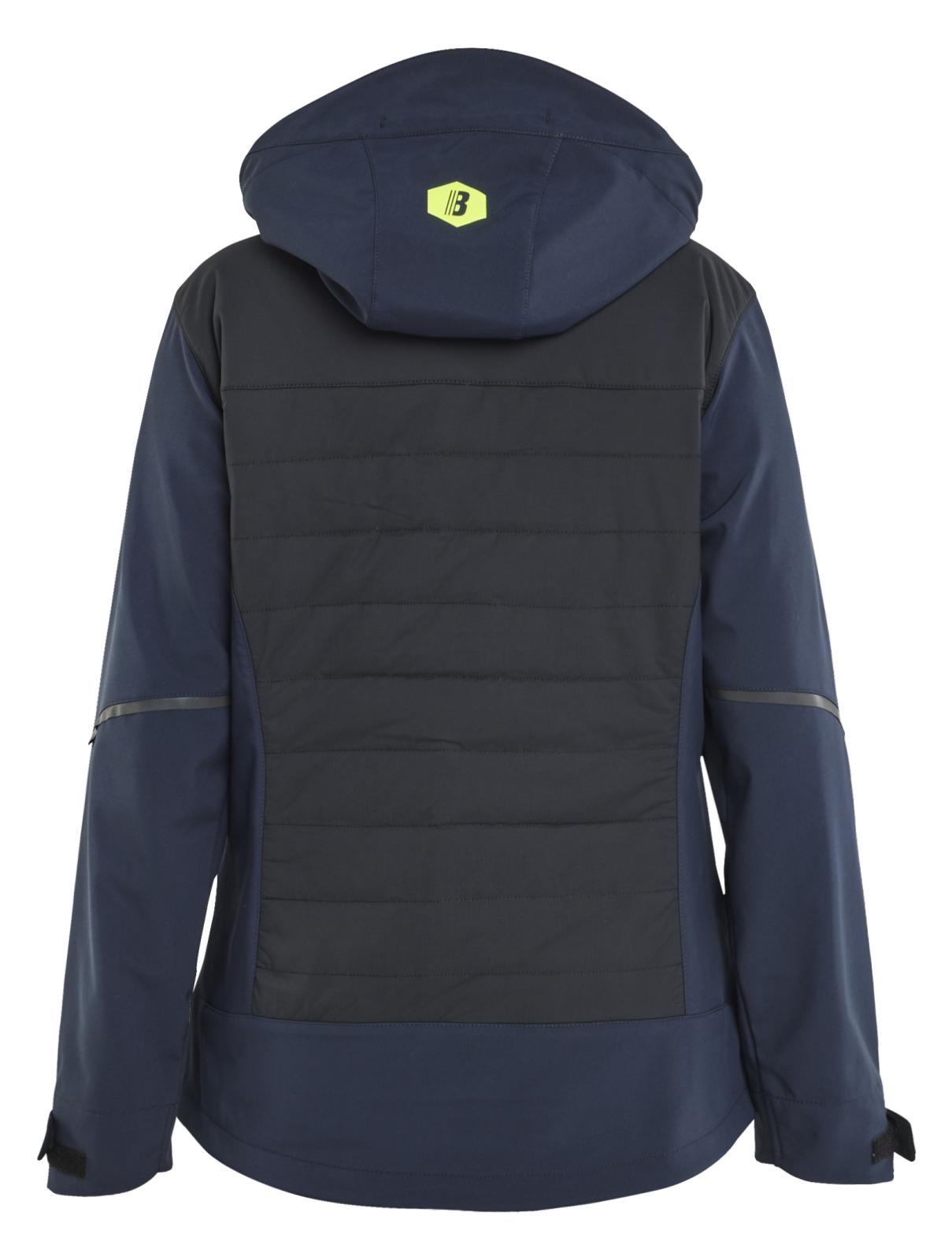 Blaklader Dames Jack 47332513 hybride waterdicht winddicht donker marineblauw-fluo geel(8633)