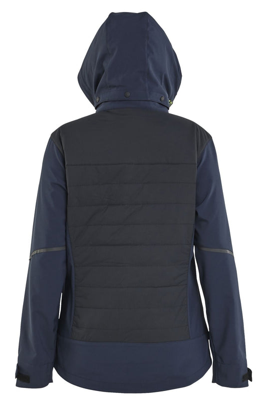Blaklader Dames Jack 47332513 hybride waterdicht winddicht donker marineblauw-fluo geel(8633)