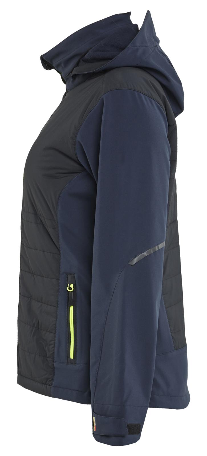 Blaklader Dames Jack 47332513 hybride waterdicht winddicht donker marineblauw-fluo geel(8633)