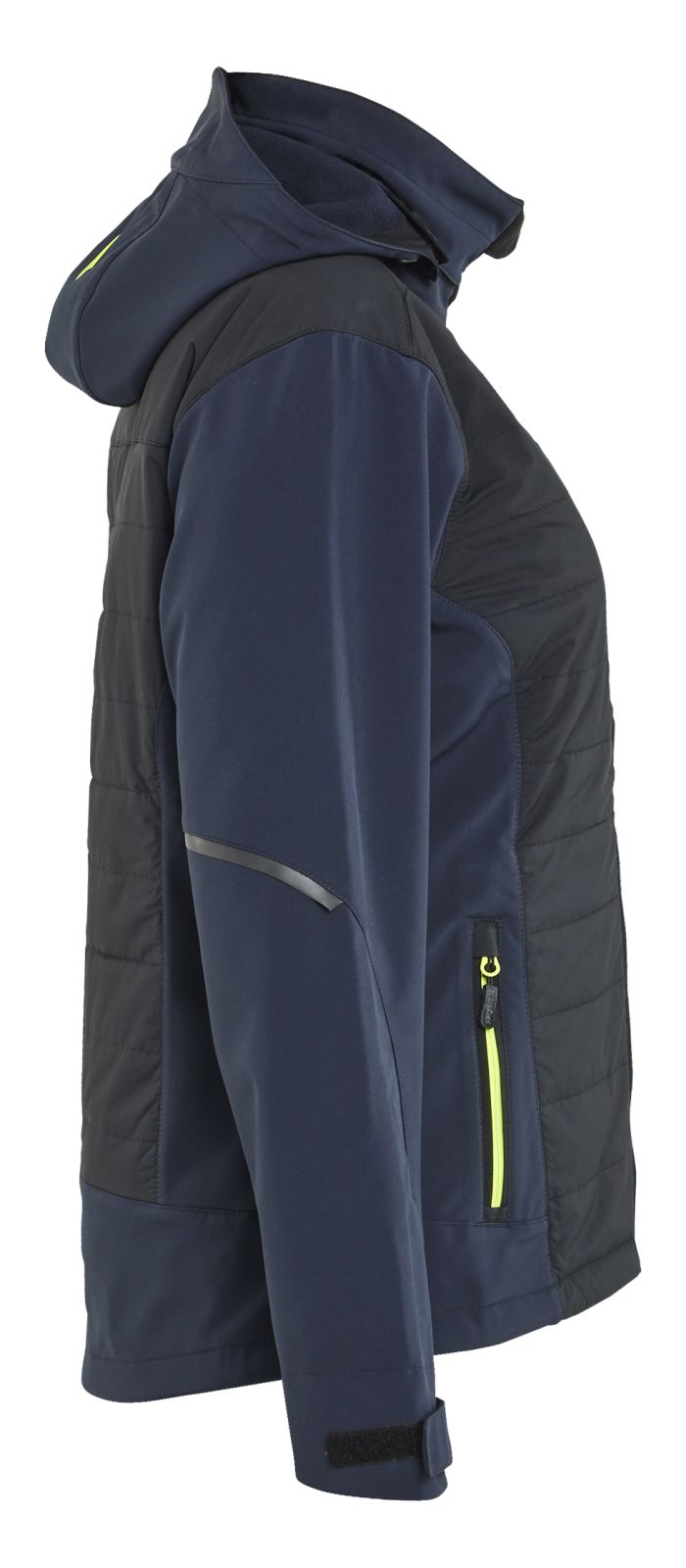 Blaklader Dames Jack 47332513 hybride waterdicht winddicht donker marineblauw-fluo geel(8633)