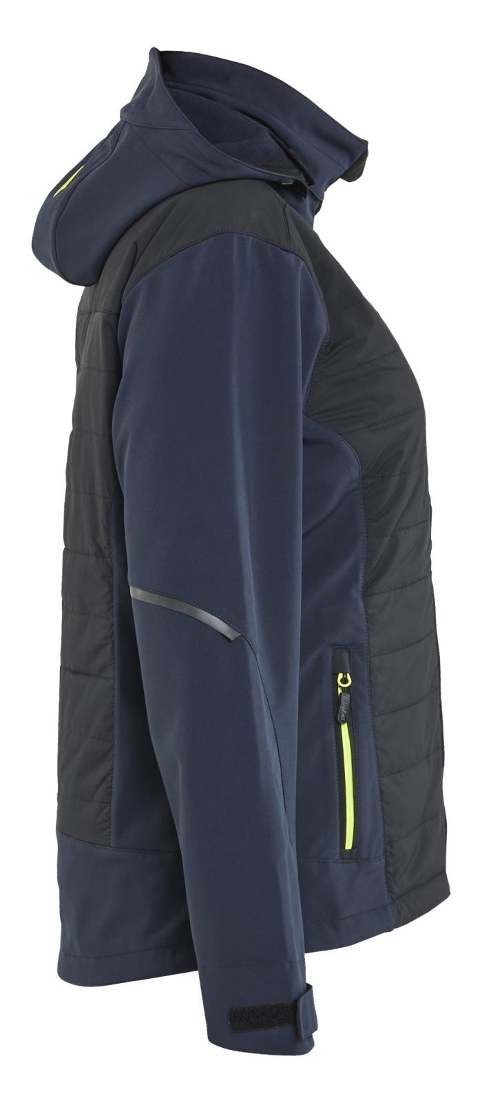 Blaklader Dames Jack 47332513 hybride waterdicht winddicht donker marineblauw-fluo geel(8633)