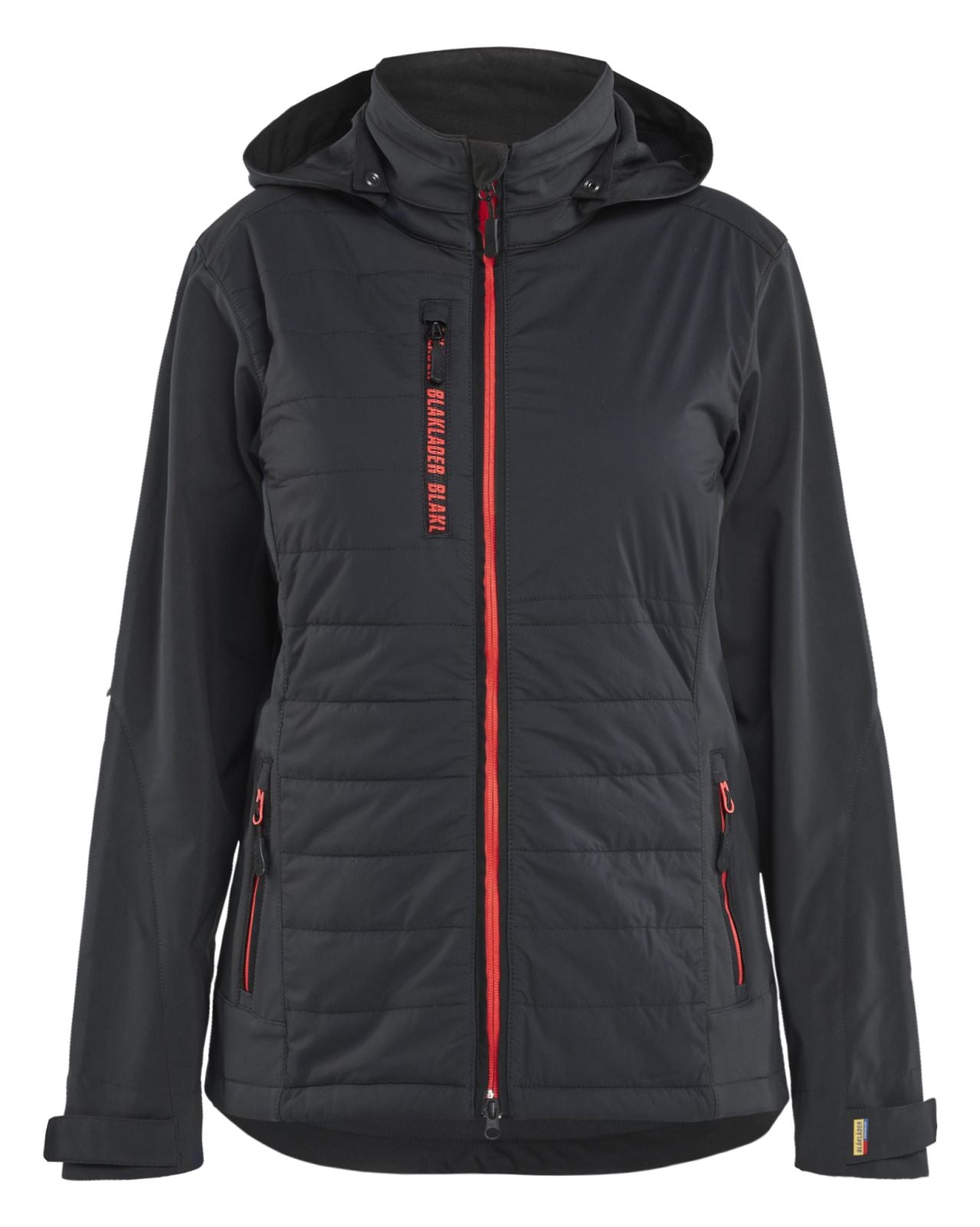 Blaklader Dames Jack 47332513 hybride waterdicht winddicht zwart-rood(9956)