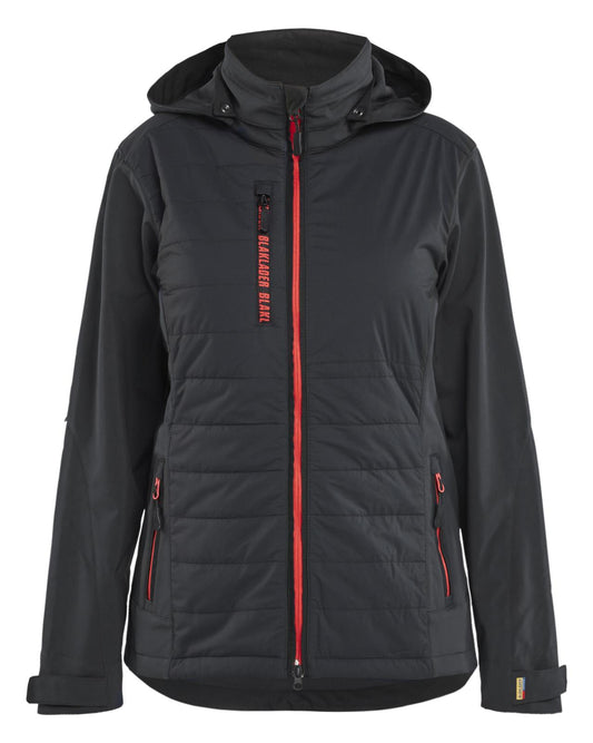 Blaklader Dames Jack 47332513 hybride waterdicht winddicht zwart-rood(9956)