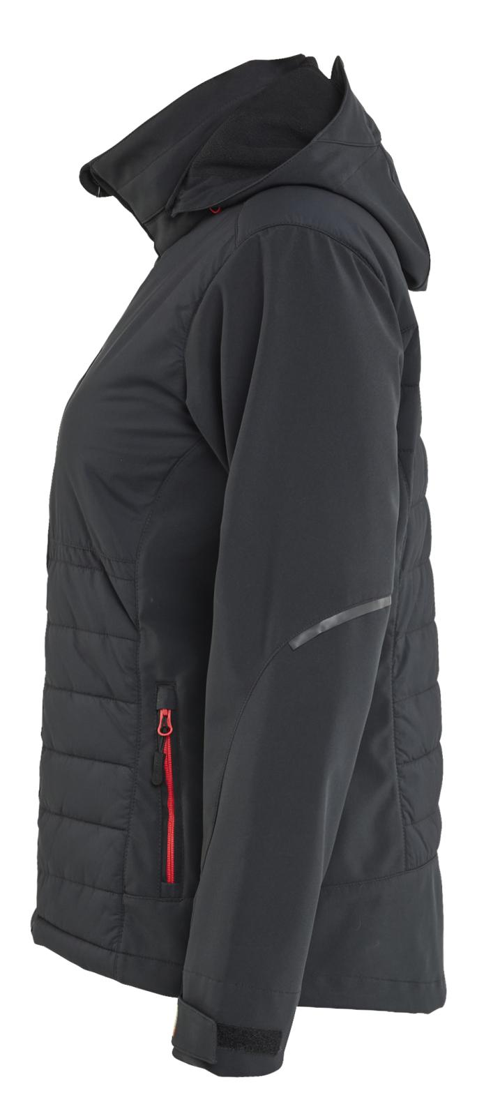 Blaklader Dames Jack 47332513 hybride waterdicht winddicht zwart-rood(9956)