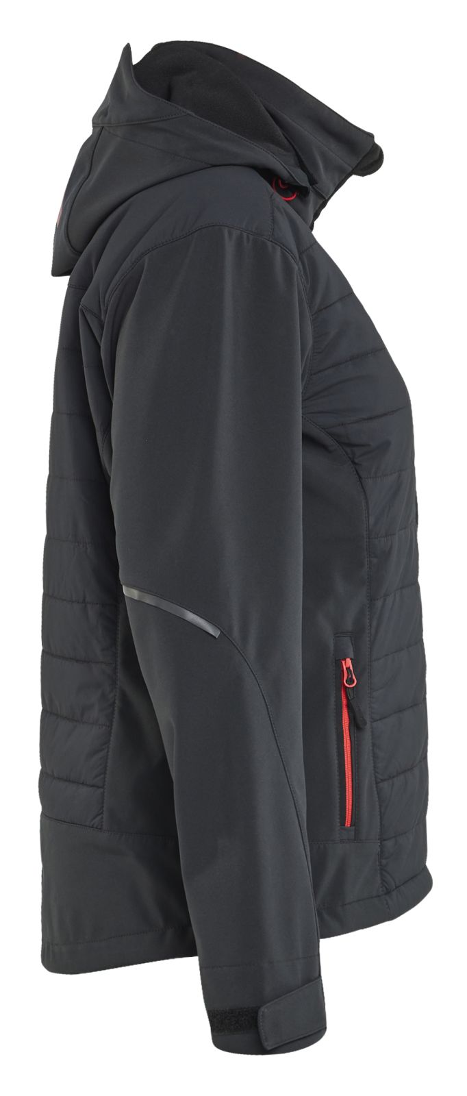 Blaklader Dames Jack 47332513 hybride waterdicht winddicht zwart-rood(9956)