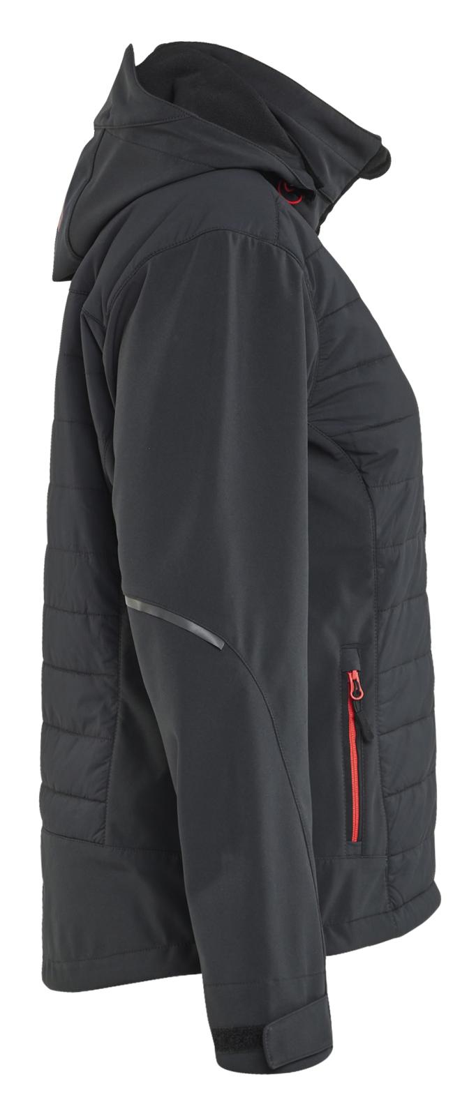 Blaklader Dames Jack 47332513 hybride waterdicht winddicht zwart-rood(9956)