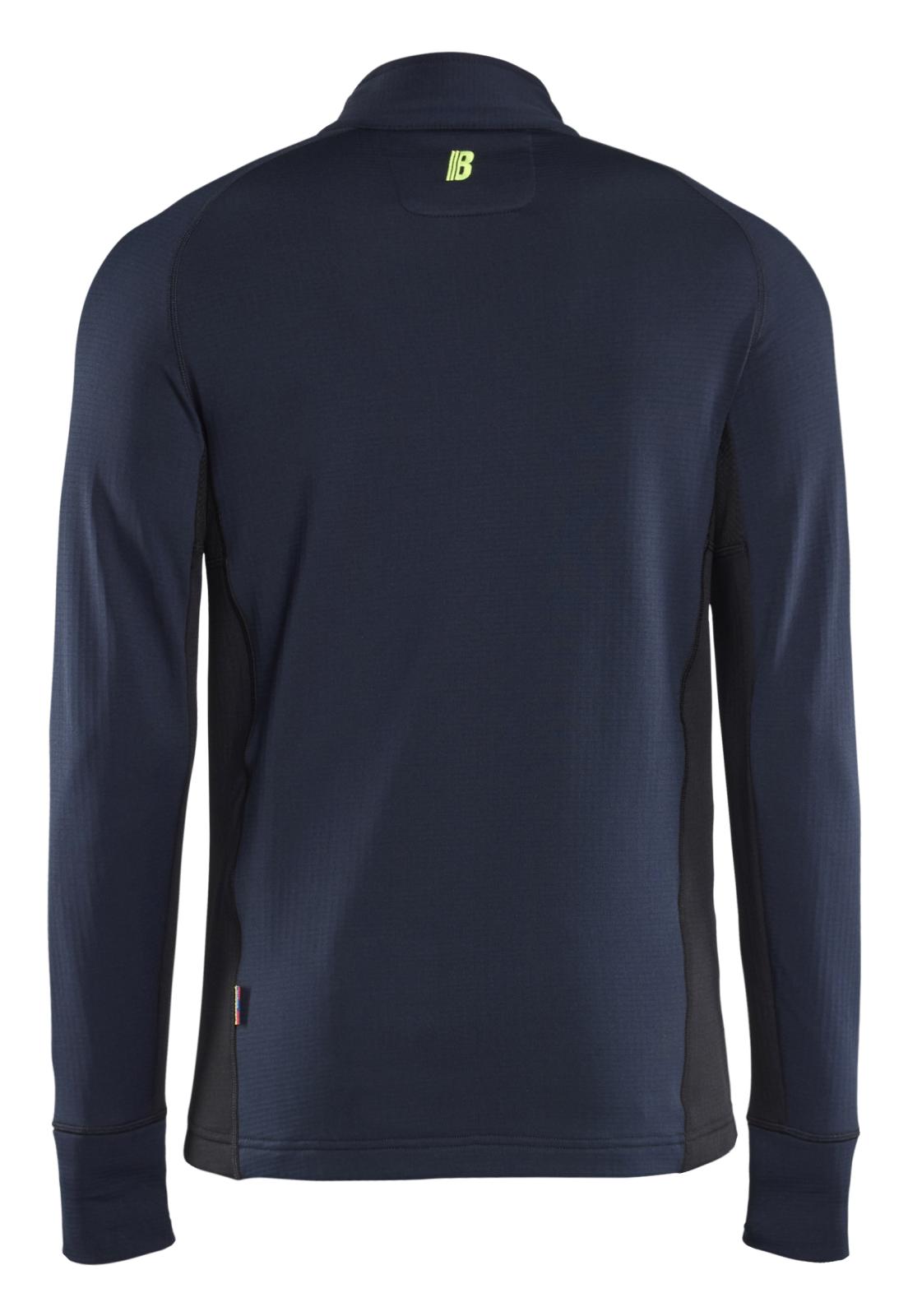 Blaklader Wind/regen/sneeuw Striker Fleecejack 47352539 donker marineblauw-fluo geel(8633)
