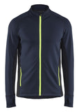 Blaklader Wind/regen/sneeuw Striker Fleecejack 47352539 donker marineblauw-fluo geel(8633)