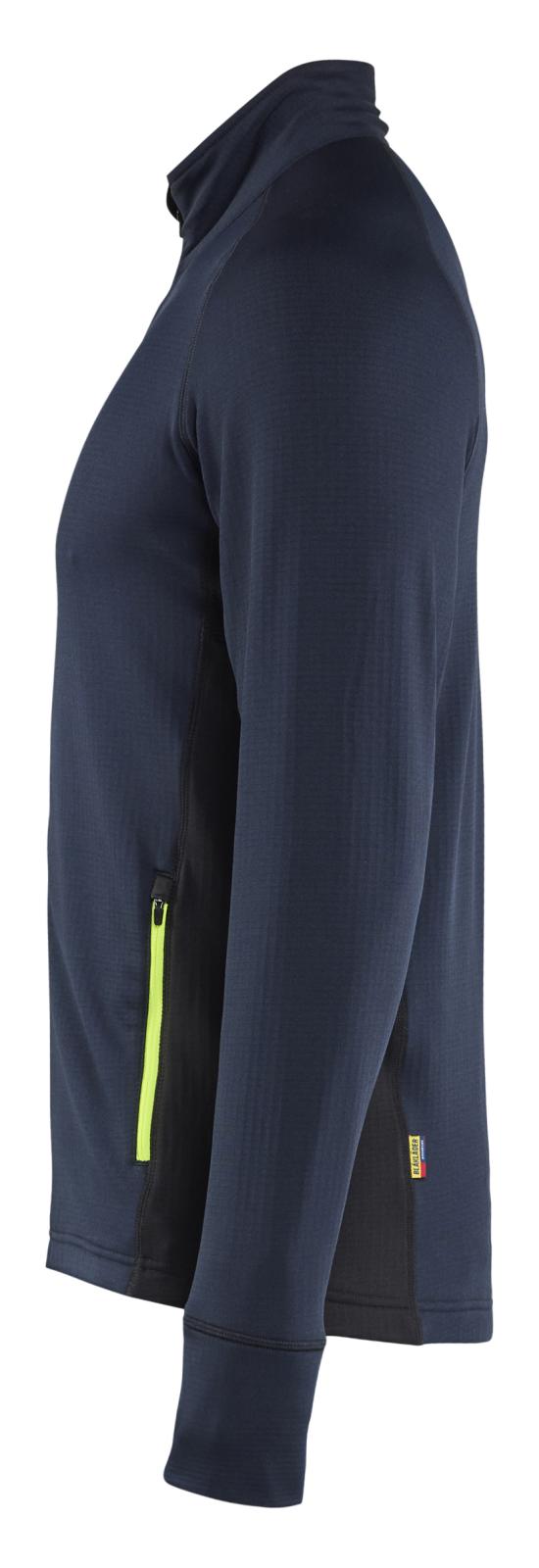 Blaklader Wind/regen/sneeuw Striker Fleecejack 47352539 donker marineblauw-fluo geel(8633)