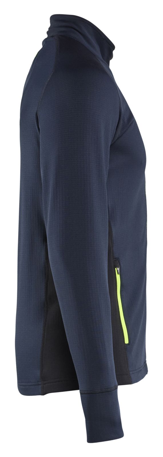Blaklader Wind/regen/sneeuw Striker Fleecejack 47352539 donker marineblauw-fluo geel(8633)