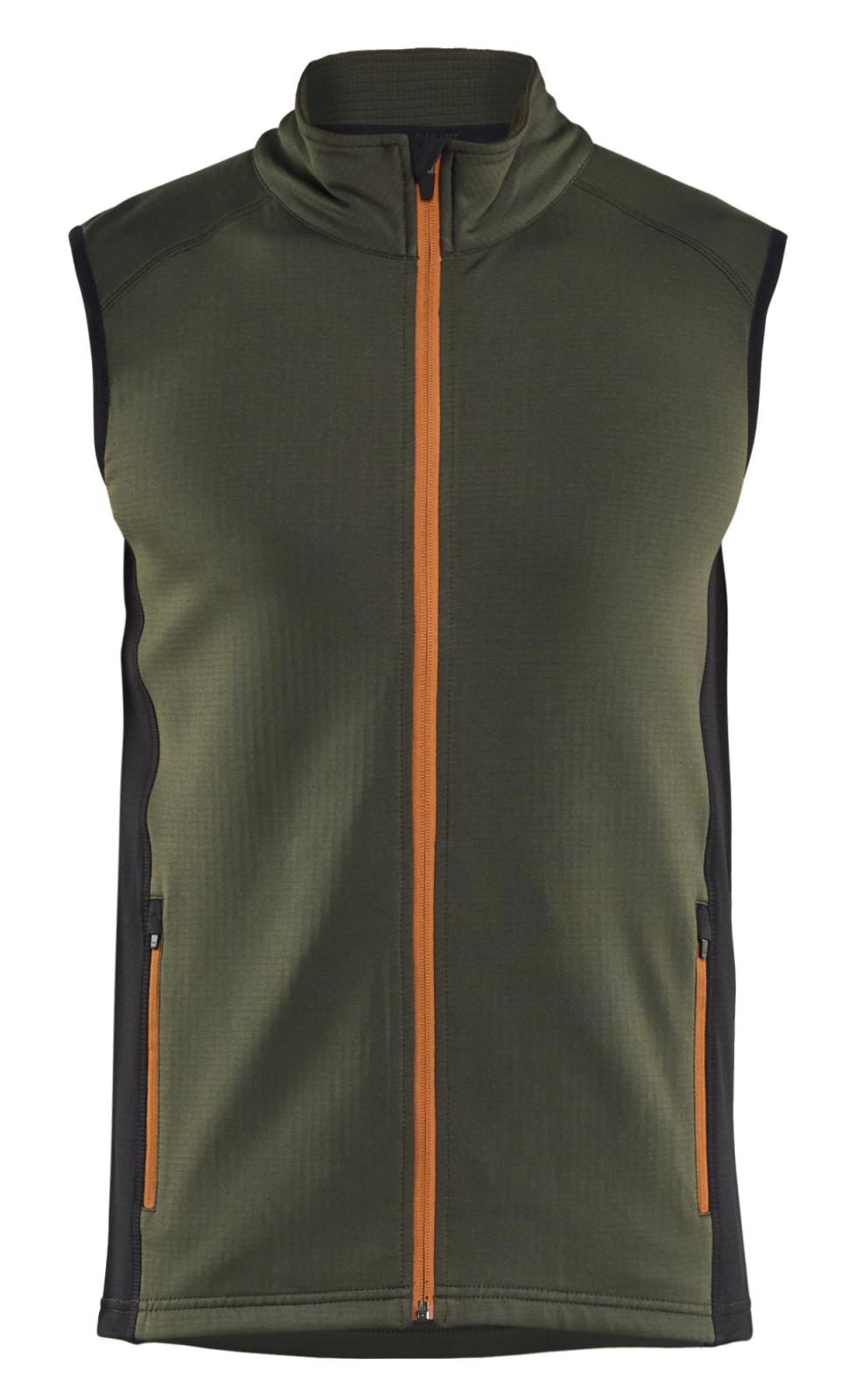 Blaklader Wind/regen/sneeuw Striker Bodywarmer 47362539 fleece woudgroen-roestbruin(4240)