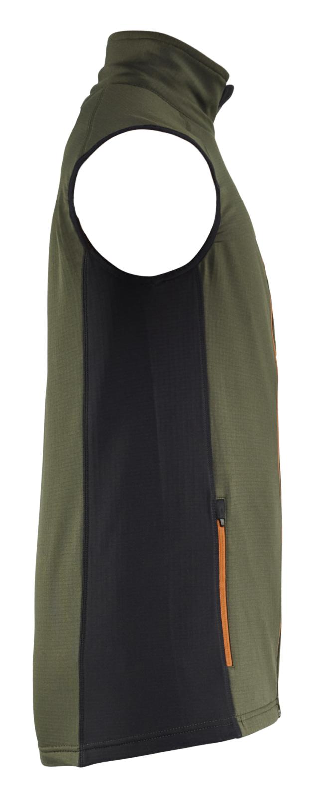 Blaklader Wind/regen/sneeuw Striker Bodywarmer 47362539 fleece woudgroen-roestbruin(4240)