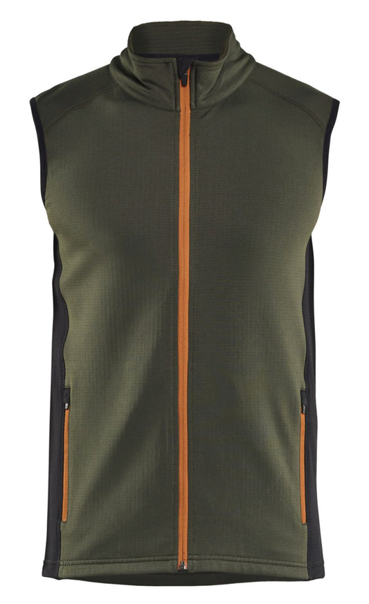 Blaklader Wind/regen/sneeuw Striker Bodywarmer 47362539 fleece woudgroen-roestbruin(4240)